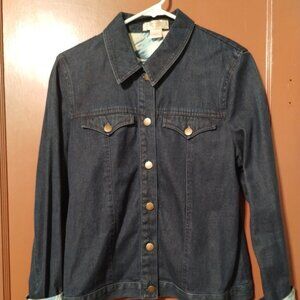 WOMENS HAWAIIAN TROPIC LIGHT DENIM JEAN JACKET-SIZE LARGE